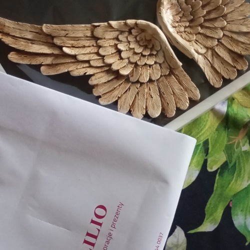 Skrzydła Anioła + ramka - ciemna - wiszące -  30 x 40 cm figurka dekoracyjna gipsowa