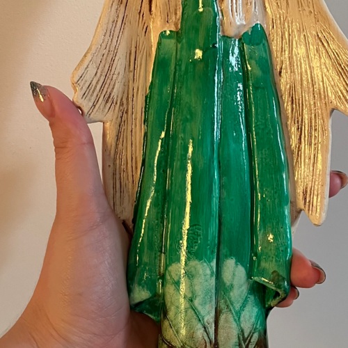 Anioł Julia Art Leaf -  27 x 14 cm figurka dekoracyjna gipsowa