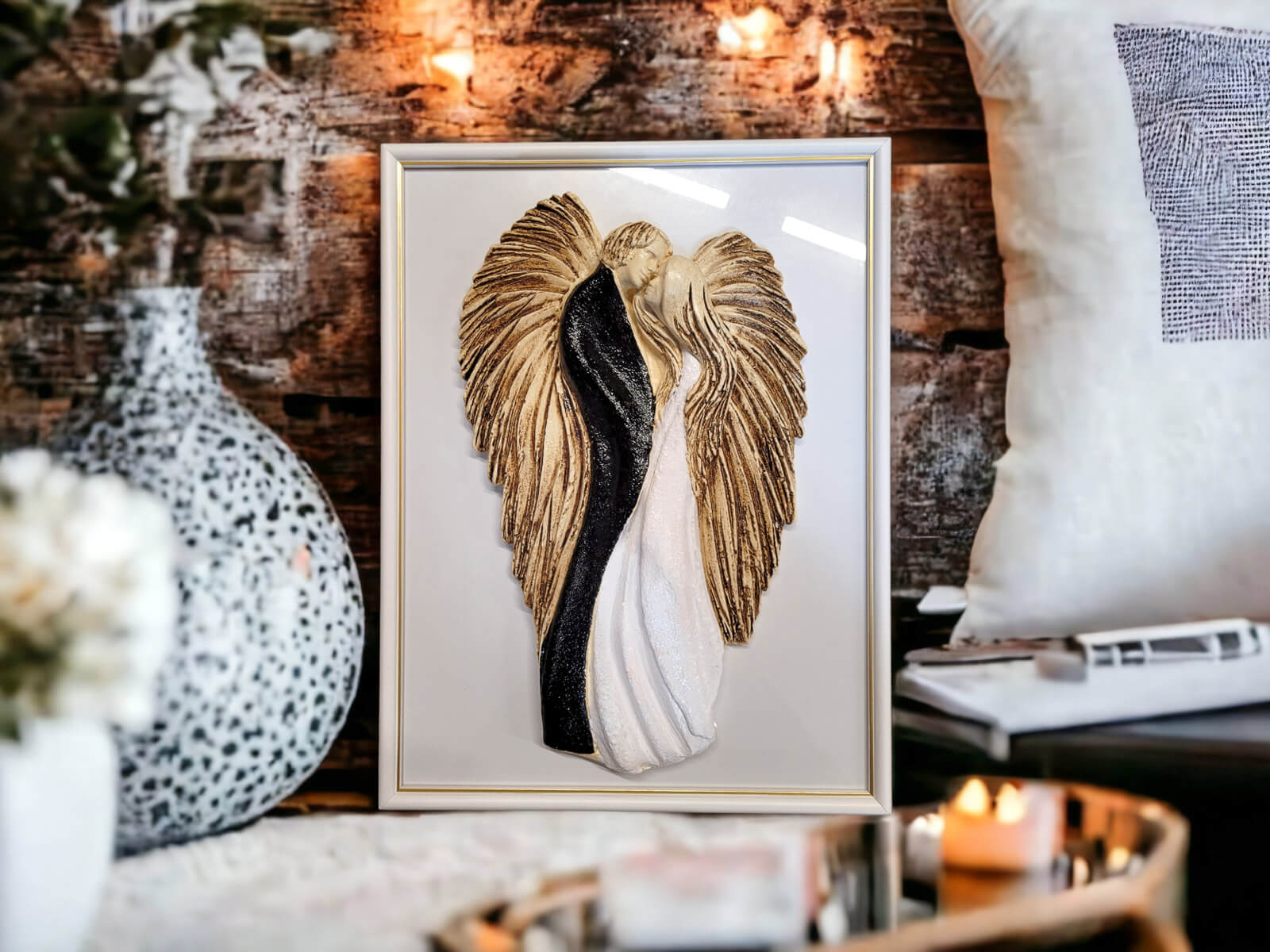 Zakochane Anioły na ślub zamiast kwiatów - ręcznie robione z dedykacją